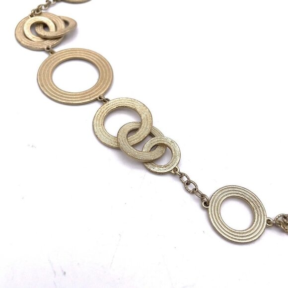 Lia Sophia Round Chain Necklace Gold Tone Adjustable Lobster Closure 39" - Picture 2 of 4